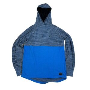 Hurley Men’s Color‎ Block Blue Hoodie - Small